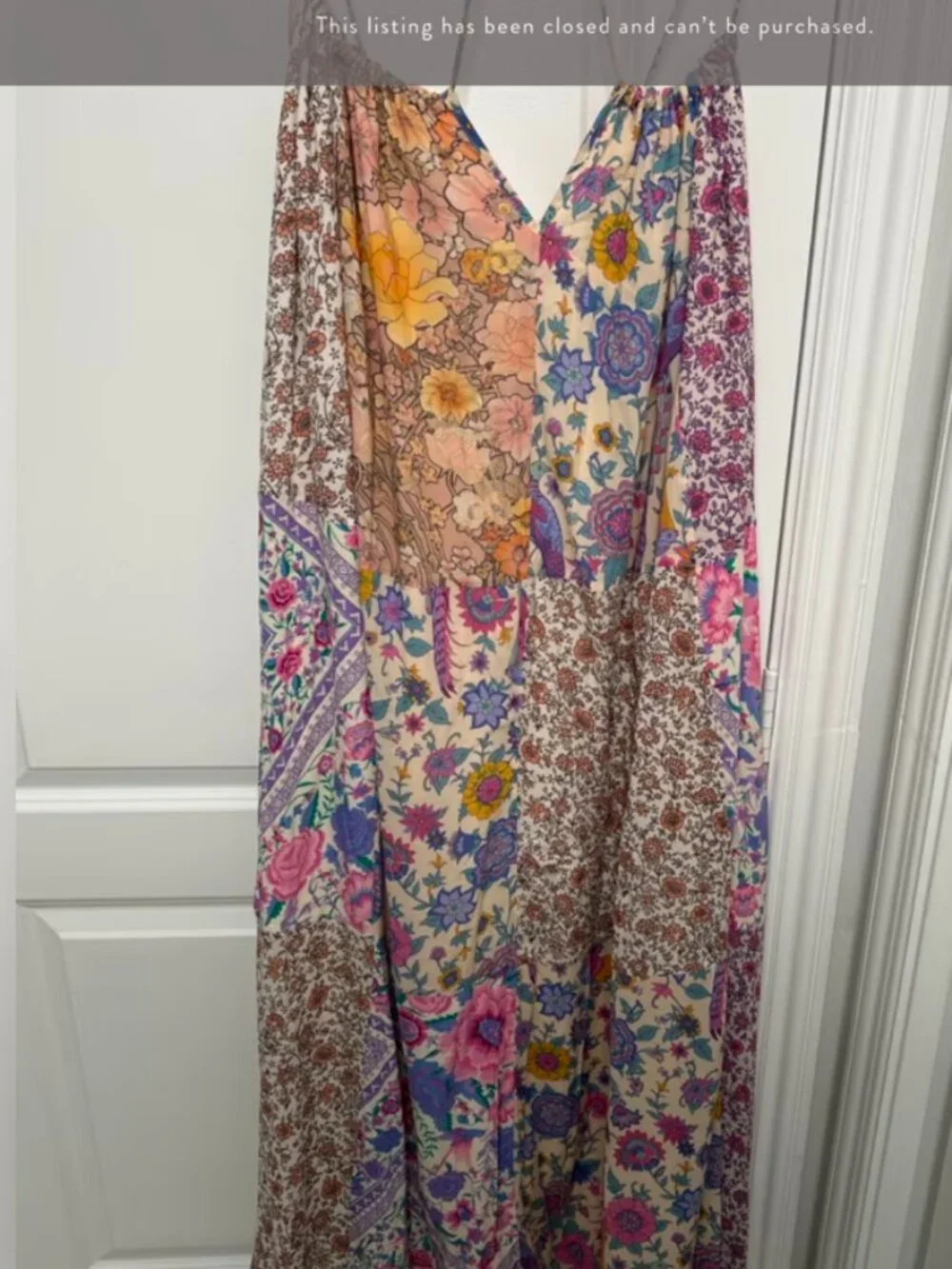 Spell & The Gypsy Renew Patchwork Strappy Maxi Dress | Medium | NWOT | Rare - Picture 6 of 12